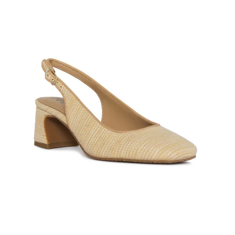 NYDJ Natural Striped Raffia Shoes